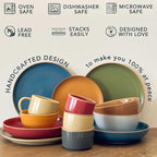 Mora Ceramic Ramekins - 4oz, Set of 6 - Small Oven Safe Baking Dishes/Cups - For Personal Pudding, Creme Brulee, Souffle, Serving Dip, Custard, Ice Cream - Single Mini Bowls - Artisan Colors