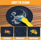Round Fire Pit Mat Compatible with Solo Stove Mesa Accessories, Fire Proof Mat Compatible with Solo Stove Mesa Table Mat Under Fire Pit,Small Under Grill Mats for Outdoor Grill Table Top Protection