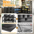 63" H Garage Shelving, Heavy Duty Storage Shelves, Garage Storage Shelves, Adjustable 5 Tier Metal Shelving Unit, Utility Shelves for Warehouse Backyard, 63" H×31.5" W×16" D