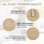 All-Clad Premium Pot Holder & Hot Pad: Heat Resistant to 500 Degrees - 100% Cotton, 10"x6.25" Hot Pad for Kitchen and Barbeque, (1-Pack), Cappuccino