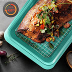 10-Piece Nonstick Bakeware Set Baking Pans, Baking Sheets, Cookie Sheets, Muffin Pan, Bread Pan, Pizza Pan, Cake Pan and Cooling Rack, Oven Safe/0.8mm Thick/Dishwasher Safe/Heavy Duty