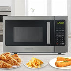 Farberware FM09WEISS Microwave, 0.9 Cu. Ft, Stainless Steel