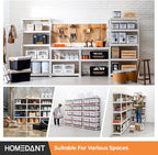 HOMEDANT 5 Tier White Storage Shelves Adjustable Laminated Boltless Garage Metal Shelving Unit Heavy Duty Utility Rack Shelf Warehouse Pantry Closet Kitchen 35.9" W x 16.2" D x 71.3" H White 3Pack
