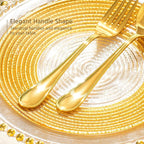 KINGSTONE 20 Piece Teardrop Silverware Set for 4, 18/10 Stainless Steel Flatware Set, Modern Design Cutlery Set for Home/Hotel/Wedding,Mirror Polished and Dishwasher Safe, Gold