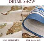 patdrea Designer Linen Rectangular Table Cloth,Vintage Leopard Animal Soft Extra Long Tablecloth,Fall Dacorative Cover for Kitchen Dining,Christmas,Parties,Holiday,Thanksgiving,63"x110"-from