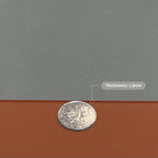Leather Desk Mat,1.8mm Thick,12x66 Inch Desk Cover,Desk Protector Mat,Dresser Cover Top,Desktop Cover,Dresser Cover Top for Bedroom,Table Protector Mat(Brown+Gray,12×66)