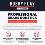 GreenPan x Bobby Flay 12" Nonstick Frying Pan Skillet, PFAS-Free Diamond Ceramic, Induction Suitable, Stay-Cool Silicone Handle, Easy Clean Dishwasher & Oven Safe, Egg & Omelet Pan, Graphite