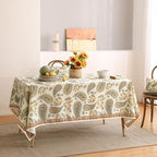 patdrea Designer Vintage French Rectangle Table Cloth,Italian Floral Wrinkle Free Farmhouse Tablecloth,Decor Table Cover for Kitchen Dining,Christmas,Tea Party,Thanksgiving,55"x87"-Lysaniya