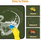 Heat Resistant Mats for Countertop - Fireproof 15x18 in Heat Resistant Mats for Air Fryer - Kitchen Countertop Protector for Air Fryer, Coffee Maker, Stand Mixer, Toaster, Oven 2PCS - Green