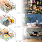 Sorbus Medium Clear Storage Drawers (6 Pack)