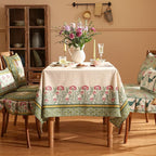 patdrea Designer Small Green Tablecloths for Square Table,Vintage Linen Leaves Pattern Tablecloth,Floral Fall Decor Table Cover for Kitchen Dining Christmas,Thanksgiving,55"x55"-Cecilia D