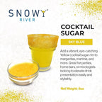 Snowy River Yellow, Cocktail & Margarita Sugar Rimmer - Vibrant Color Glass Rimming Sugar with Medium Crystal Texture - 8oz