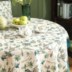 patdrea Designer Linen Table Cloth for Round Table,Durable Breathable Anti-Wrinkle Floral Tablecloth,Fall Decorative Cover for Kitchen Dining,Christmas,Thanksgiving,Party,Diameter 67"-Noah