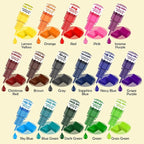 Oil Based Food Coloring for Chocolate - 16 Colors Concentrated Oil Food Dye, Food Grade Dye Set for Melting Chocolate, Candy Melts, Icing Frosting, Fondant, Christmas Cake Decorating, Baking, Cookies - 0.35 Fl.Oz/Bottles