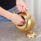 SANQIAHOME Antique 1.5L (50Oz) Stainless Steel Teapot with Infuser Gold
