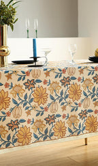 ISAENNE Designer Bohemian Floral Long Rectangle Table Cloth,Linen Colorful Tablecloth,Wrinkle Resistant Decor Tablecloths for Dining Thanksgiving Kitchen Party Christmas,63"*102"-Estevan B