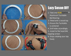 HLMOptimo Lazy Susan Bearing 10 inch Aluminum Turntable Ball Bearing, Heavy Duty Turner Bearing Silent Turntable Bearing Swivel Turntable Bearing 8/10/12/14 inch (10 inch)