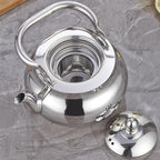 SANQIAHOME Stainless Steel Teapot With Removeable Infuser 71 oz (2000ml) Thickened Mirror Polished Stovetop Tea Maker for Herbal and Infusion