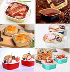 120pack 5oz Mini Cake Pans with Lids,LNYZQUS Aluminum Foil Cupcake Baking Cups Muffin Tin,Disposable Ramekins Small Cake Mini Brownie Baking Pan Cheesecake Containers -Cyan Blue