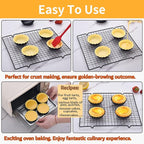 DATANYA 6 Pack 5 Inch Mini Tart Pans with Removable Bottom Round Nonstick Quiche Pan, Heavy Duty Fluted Side Pie Tart Molds for Tartlets, Mousse Cakes, Dessert Baking