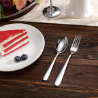 KEAWELL Premium Louise Spoons Set, Set of 4, 18/10 Stainless Steel, Exceptional mirror finish, Dishwasher Safe (6.4" Teaspoon)