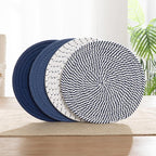SHACOS 10 Inches Trivets for Hot Dishes, 4 Pieces Cotton Trivets Mats for Kitchen, Hot Pads for Countertops and Table, Heat-Resistant Pot Holders for Hot Pots and Pans(Blue, 4pcs)