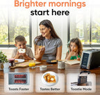 Revolution R180 Connect Touchscreen Smart Toaster with High-Speed InstaGLO Technology – Choose from 6 Bread Types, 7 Browning Levels, & Toastie Press Mode (Stainless Steel, 2-Slice)