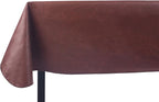 Yourtablecloth Heavy Duty Vinyl Rectangle or Square Tablecloth – 6 Gauge Heavy Duty Tablecloth – Flannel Backed – Wipeable Tablecloth with Vivid Colors & Many Sizes 52 x 70 Rust Print