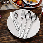 KEAWELL Premium Louise Demitasse Espresso Spoons, 18/10 Stainless Steel Mini Coffee Spoons, Dishwasher Safe (5.6 inches, 6)