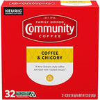 Community Coffee Coffee and Chicory Medium-Dark Roast Single Serve Keurig K-Cup Pods 32 ct Box
