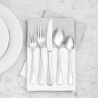 Amazon Basics Stainless Steel Dishwasher Safe Dinner Spoons with Round Edge, Large Tablespoons, 7.9 inches, Pack of 12, Silver