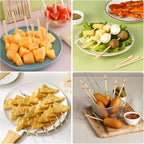 400PCS Cocktail Picks, Sublaga 4.7" Eco-friendly Natural Bamboo Ball Food Picks, Fancy Toothpicks for Appetizers, Drinks Party Fruit, Bamboo Gold Ball Food Sticks Charcuterie Boards Accessories