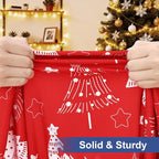 homing Rectangle Table Cloth Cover, Waterproof Polyester Elastic Fitted Tablecloth, Fits for 6 Foot Folding Tables, Washable Table Protector for Christmas, Holiday, Party (Christmas Tree, 30" x 72")