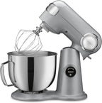 Cuisinart SMD-50BC Precision Pro 5.5-Quart Digital Stand Mixer With 12-Speeds, 3 Preprogrammed Food Prep Settings, Mixing Bowl, Whisk, Flat Mixing Paddle, Dough Hook, And Splash Guard, Silver Lining