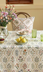 ISAENNE Designer Small Rectangular Tablecloth,Western Linen Colorful Floral Indoor Table Cloth,Wrinkle Resistant Decor Tablecloths for Dining Thanksgiving Kitchen Christmas,55"*71"-Serenity B