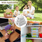 3 PCS Bento Boxes, Stainless Steel Lunch Boxes, Food Storage Containers, Lockable Clips to Leak Proof, Reusable Dishwasher Safe Lunch Snack Boxes(850 ml, 1400 ml, 2400 ml)
