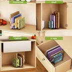 Cutting Board Organizer-1.6in Wide Kitchen Cutting Board Holder Stand for Pan,Baking Sheets,Cookie Sheets with 4 Slots,Baking Sheet Oragnizer(2PC-Large)
