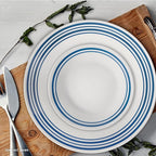 Corelle Vitrelle 18 Piece Glass Dinnerware Sets Service for 6, Triple Layer Chip & Crack Resistant Glass Plate and Bowl Sets, Laila