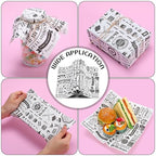 1400 Pcs 12 x 12 Inch Deli Wax Paper Sheets Grease Resistant Tray Basket Liners Newsprint Paper Water and Grease Proof Sandwich Wrapping Square Hot Dog Wrappers for Food Baking (White)
