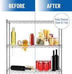 Sterling Shelf Liners Wire Rack Covers: Plastic Shelf Liner Cover for Wire Shelving: Cover Mats for Shelves in Pantry, Closet, and More: 18x36 Inch: Clear, Set of 4