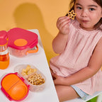 b.box Snack Box (2-pack) Reusable Snack Containers with Lids – Bento Box for Kids & Toddlers, Leakproof Lunch Box, BPA-Free and Dishwasher Safe Snack Container (O'Breeze + Emerald, 1 3/4 Cup)