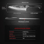 Damascus 6.5" Chef Knife Sharp Kitchen Knife Japan VG-10 Stainless Steel Carbon Ultra Sharp Kitchen Cooking Knife, Ergonomic G10 Handle Deluxe Gift Box