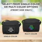 Custom Insulated Cooler Lunch Bag Set of 50, Personalized Bulk Pack - Perfect for Work, Travel, Outdoor Events - Black