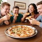 12 Inch Pizza Pan Set of 3 for Oven, Non-Stick Stainless Steel Pizza Steel, Sturdy Non-Toxic Round Pizza Pans Tray for Cookie Pizza Pie Cake, Dishwasher Safe & Easy Clean