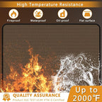 Anze Under Grill Mat for Outdoor Grill, 38x65 Inch Anti-Slip BBQ Floor Mats, Easy to Clean Reusable Fireproof Grill Pad, Oil-Proof Waterproof Protector for Indoor Fireplace Pit Mat Brown
