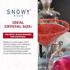 Snowy River Red, Cocktail & Margarita Sugar Rimmer - Vibrant Naturally Colored Sugar for Cocktail Rimming, Baking & Decorating, Medium Crystal - 4oz