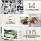M MCIRCO 10-Pack Glass Food Storage Container with Lids, Airtight Lunch Bento Boxes, Glass Meal Prep Container,Microwave, Oven, Freezer and Dishwasher Friendly