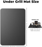 Large 76 * 52" BBQ mat for Under Grill,Double-Sided Silicone Grill mat for Outdoor Grill Deck Protector, Indoor Fireplace Mat/Fire Pit Mat (76 * 52")