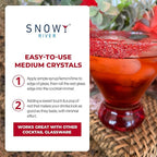 Snowy River Red, Cocktail & Margarita Sugar Rimmer - Vibrant Color Glass Rimming Sugar with Medium Crystal Texture - 16oz