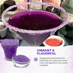 Snowy River Purple, Cocktail & Margarita Sugar Rimmer - Vibrant Naturally Colored Sugar for Cocktail Rimming, Baking & Decorating, Medium Crystal - 80oz